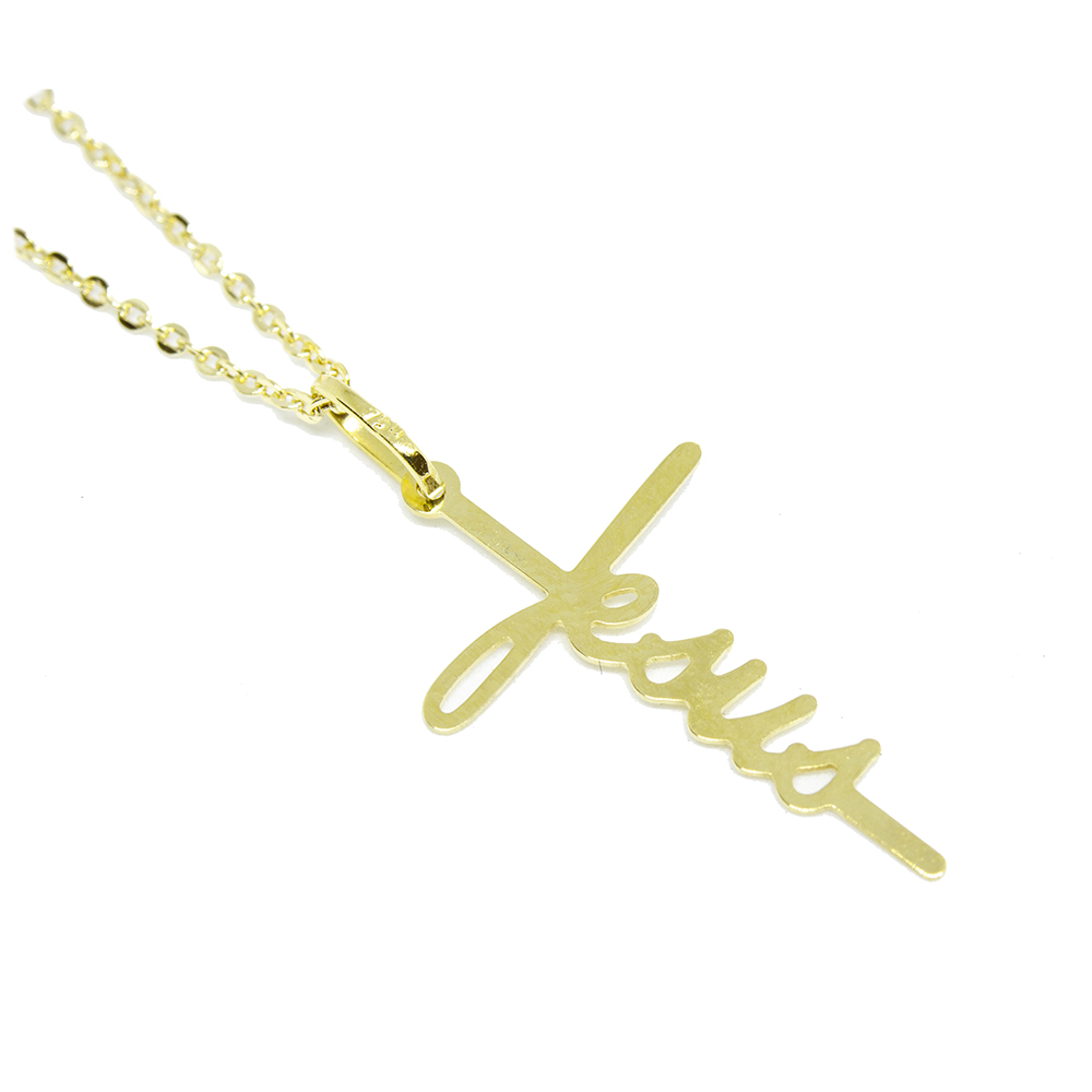 Colar com Pingente Jesus em Ouro 18 Kilates - 25306